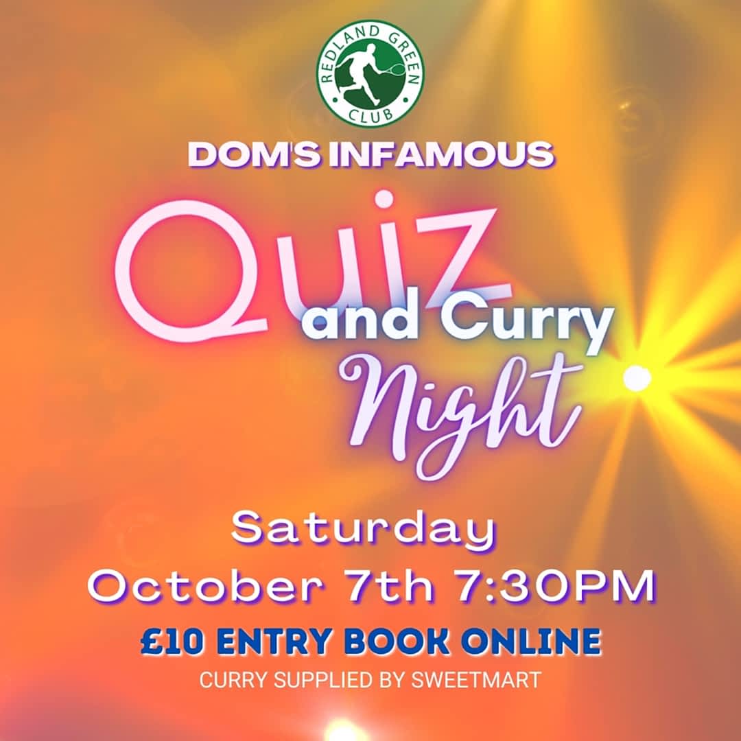Curry & Quiz Night at Redland Green Club, Bristol